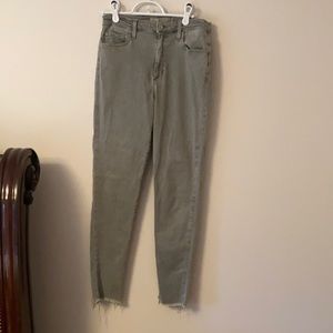 Sage green high rise skinny ankle Joe’s  jeans